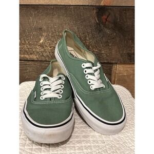 Vans Authentic Canvas Sneakers Sea Green W8 M6.5 Skate Shoes